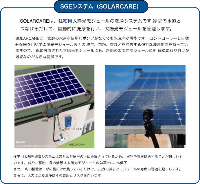 SGEシステム(SOLAECARE)